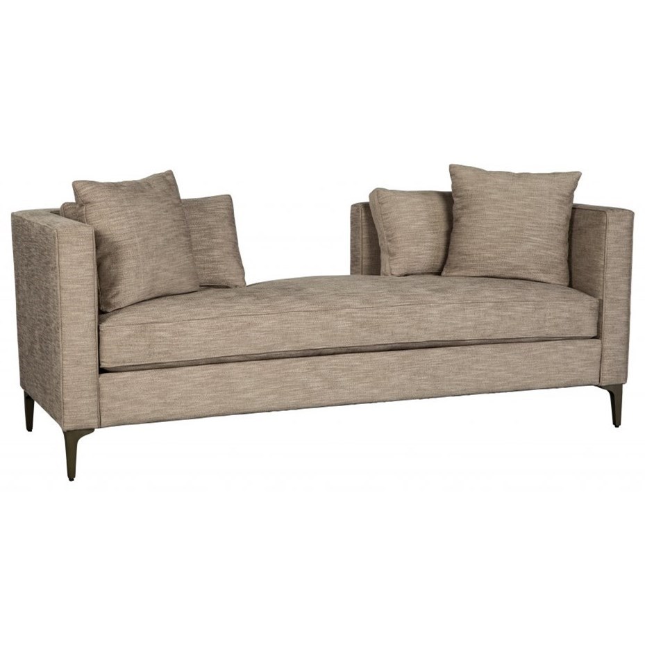 Jonathan Louis Bronx 19181 Contemporary Settee with Metal Legs